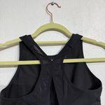 Athleta  Black V-Neck Mesh Sports Bra Sz L Photo 4