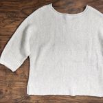 Monsoon • grey boxy knit sweater wool mohair waffle stitch cropped minimalist Photo 7