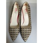 Vintage Goby Geometric Print High Heels Made in Turkey Size 40 (US 9.5) Black Photo 6