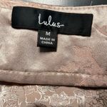 Lulus Calla Love Satin Jacquard Champagne Slip Midi Dress Women's Medium Photo 5