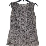 CAbi Women Tank Top 2 Piece Leopard Print Flutter Ruffle V Neck Sleeveless Small Photo 9