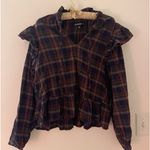 BLANK NYC  flannel blouse longsleeve size L Photo 0