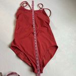Lululemon Red Strappy One Piece Swimsuit Size 4–6 | Lattice Back Bathing Suit Photo 5