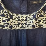 THML Blue and White Embellished Sleeveless Blouse Photo 2