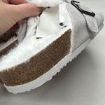 The White Company Grey Suede Corkbed Mule Sandals Womens 9/10 M Sherling Lined Gray Photo 11