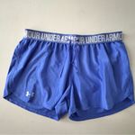 Under Armour Women's Blue Athletic Sporty Workout Logo Shorts Sz M Photo 0