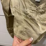 Aritzia Sunday Best Billie Satin Crop Top Gold Size 2 Photo 6
