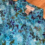 draper's & damon's Button Up Butterfly Tee Shirt Top Photo 1