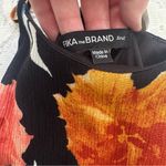 Fika The Brand Women's Dress Size Small Black With Orange, Pink, Blue Floral Orange Photo 4