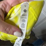 Lululemon NWOT All Yours Cropped Tank 100% Pima Cotton Hot Neon Yellow Size 10 Photo 5
