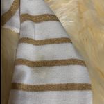 Hera Collection White and Gold Sparkling Stretch Evening Dress with 3/4 Sleeves Photo 1