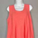 Cut Loose Sleeveless Dress Coral Linen Cotton Lightweight Summer‎ Spring Small Orange Photo 3