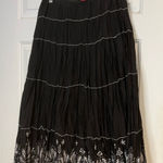 Sunny Leigh  Black Embroidered Women's Skirt Photo 0