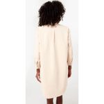 Pomander Place Polly Womens XS Beige 3/4 Sleeve Button Up Shirt Dress Tan Photo 2