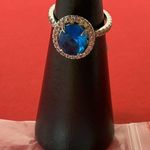 Bomb Party RBP2947 Lab Created Blue Zircon on Rhodium Size 6 Ring NWT Photo 3