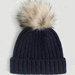 J.Crew  Ribbed beanie with faux-fur pom-pom Photo 0