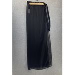 Nasty Gal  Women's Wrap Beach Sarong Skirt Solid Black Mesh Long Size 4 Photo 12