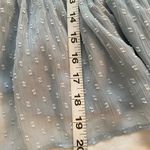 American Eagle  Outfitters Baby Blue V Neck Chiffon Blouse M Photo 2