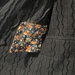 Sundance Ruffled Joy Assyemetrical Jacket Cardigan Navy Blue Large Textured Moto Photo 5