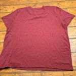 Aerie  Ribbed Burgundy Crew Neck Short Sleeve T Shirt Womens Size L Photo 2