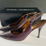 Dolce & Gabbana Brand New Slingback Heels Ayers Sz 11.5 (41.5) Italy Photo 0