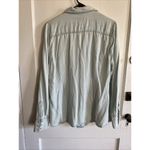 Lucky Brand Womens Blue Chambray Plaid Long Sleeve Button Up Shirt Size XL Photo 5