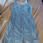 Levi's Levi’s Women Jean Light Denim Sleeveless  Shirt Dress Button Front S Y2K Short. Photo 0
