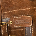 Coach  SMALL Hvy Leather Suede Mia Soho Satchel Barrel Shoulder Bag F10061 Brown Photo 6