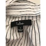 Lulus Women Apron Dress Size Small Black/White Stripe Crossback‎ Open back Size M Photo 8