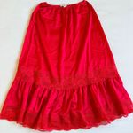 frankie's bikinis Hideaway Satin Midi Skirt in Cherry Photo 5