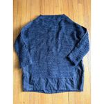 NUOVO BORGO Oversized Zip Up Jacket Black Navy Collarless Italy Size 50 US 16 Blue Photo 5