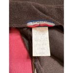 Monteau Y2K Chocolate Brown Pink Faux Suede Knee Length Skirt Sz L Women Photo 7