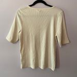 NWT Faherty Women's size XL White Freestyle Ribbed Knit Tee Scoop Neck Cotton Photo 7