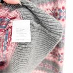 Garnet Hill  Fair Isle Angora Blend Turtleneck Sweater L Grey Photo 5