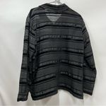 draper's & damon's PL Striped Black Gray Button-Up Shirt sheer burnout Photo 6