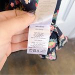 RIXO • Staci Dress maxi rayon dark floral tie waist puff sleeve button front Blue Size 8 Photo 7