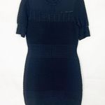 Jason Wu Grey Pullover Black Short Sleeve Bodycon Black Knit Dress Size Small Photo 0