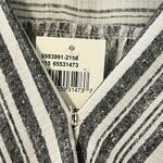 Late August  sz medium women's short bell sleeve hi low blouse striped grey white Photo 4