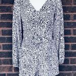 Jessica Simpson Leopard Phillipa Romper XS Animal Print Long Sleeve Photo 1