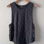 Lululemon  Var-City Muscle Tank in Heathered Black size 2 lightweight top crew Photo 2