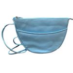 Ili New York Blue Leather RFID Crossbody Bag Small Zip Top Travel Purse Photo 13