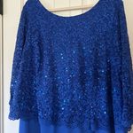 Romans women’s plus size fancy wedding holiday blue 3/4 sleeve dress 24W Photo 1