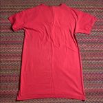 VINTAGE RED HENLEY NIGHT GOWN TEE SHIRT DRESS Size M Photo 5