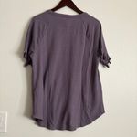 Chaser  Wisteria Short Sleeve Waffle Knit Textured T Shjrt Purple Women’s Medium Photo 5