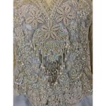 Vintage 90’s custom mother of the bride formal dress size medium Gray Photo 9