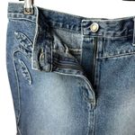 Faded Glory Y2K  Retro 3D Denim Skirt Size 8 | Western Rodeo Festival Concert Photo 5