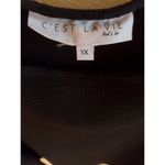 Plus 1x C'EST LA'VIE Black Puffy Sleeve Size Top Curvy Photo 3