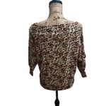 TCEC  Sweater Womens Size S Leopard‎ Print Boat Neck Flowy Boho Chic Photo 2