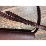 Coach  C6777 Snake Embossed Cross Body Metallic Cherry Oxblood Pebbled Leather Photo 13