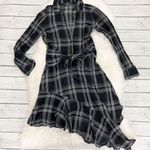 1. State Black and White Plaid Asymmetrical dress Photo 0